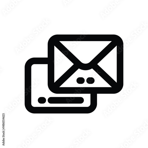 mail line icon. Clean and minimalist vector icon for websites, mobile apps, presentations, and logos. Fully scalable and customizable for any project.