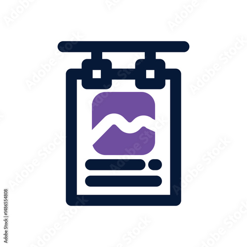 poster duotone icon. Sleek and modern vector icon for websites, mobile apps, marketing materials, and corporate design. Fully scalable and ready to use.
