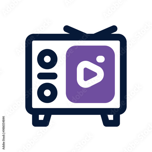 television duotone icon. Sleek and modern vector icon for websites, mobile apps, marketing materials, and corporate design. Fully scalable and ready to use.