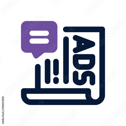 advertising duotone icon. Sleek and modern vector icon for websites, mobile apps, marketing materials, and corporate design. Fully scalable and ready to use.