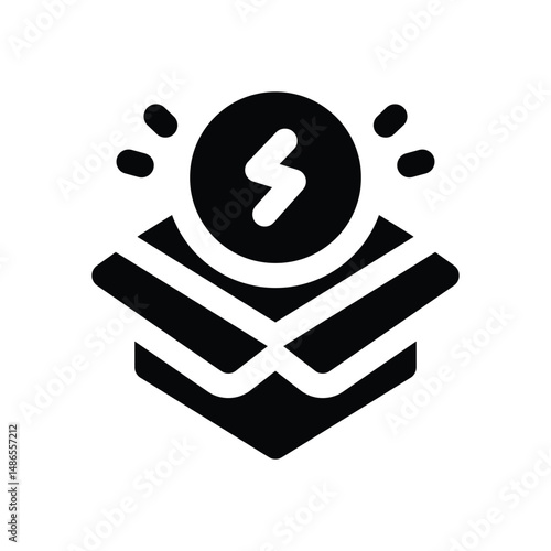 fast delivery glyph icon. Strong and solid vector icon for websites, mobile interfaces, presentations, and visual branding. High quality and easy to edit.