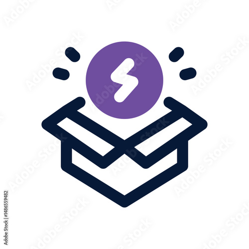 fast delivery duotone icon. Sleek and modern vector icon for websites, mobile apps, marketing materials, and corporate design. Fully scalable and ready to use.