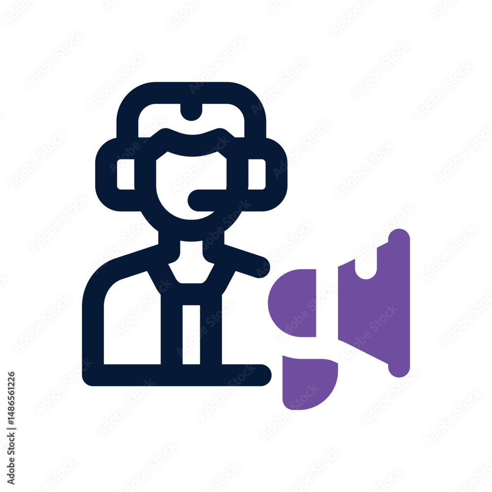 telemarketer duotone icon. Sleek and modern vector icon for websites, mobile apps, marketing materials, and corporate design. Fully scalable and ready to use. telemarketer duotone icon. Sleek and modern vector icon for websites, mobile apps, marketing materials, and corporate design. Fully scalable and ready to use.
