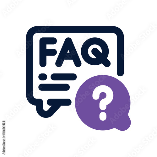 faq duotone icon. Sleek and modern vector icon for websites, mobile apps, marketing materials, and corporate design. Fully scalable and ready to use.