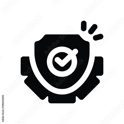 reliability glyph icon. Strong and solid vector icon for websites, mobile interfaces, presentations, and visual branding. High quality and easy to edit.
