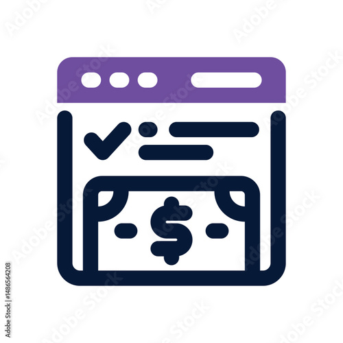 payment survey duotone icon. Sleek and modern vector icon for websites, mobile apps, marketing materials, and corporate design. Fully scalable and ready to use.