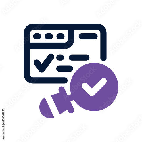 search survey duotone icon. Sleek and modern vector icon for websites, mobile apps, marketing materials, and corporate design. Fully scalable and ready to use.