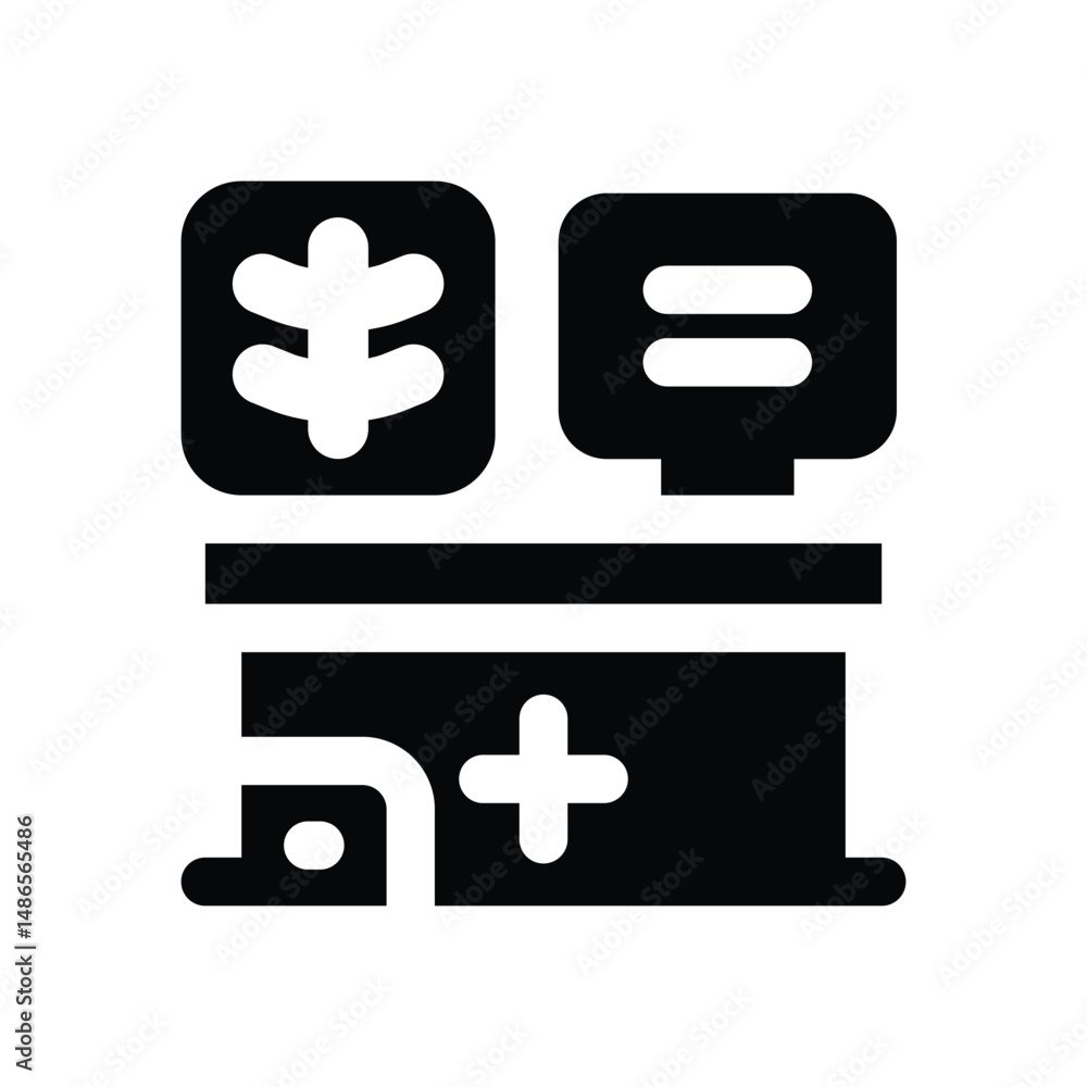 Fototapeta premium densitometry glyph icon. Strong and solid vector icon for websites, mobile interfaces, presentations, and visual branding. High quality and easy to edit.