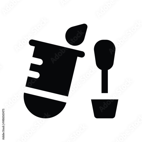 test glyph icon. Strong and solid vector icon for websites, mobile interfaces, presentations, and visual branding. High quality and easy to edit.