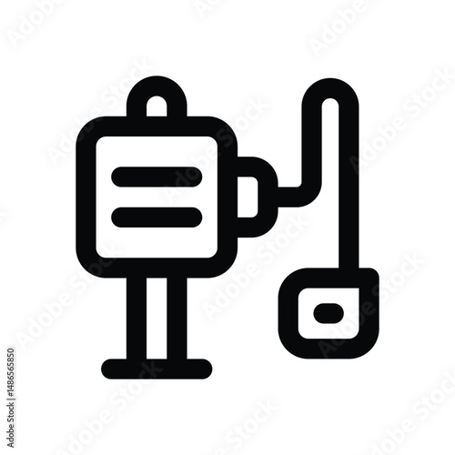 colonoscopy line icon. Clean and minimalist vector icon for websites, mobile apps, presentations, and logos. Fully scalable and customizable for any project.