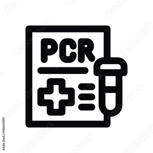 test pcr line icon. Clean and minimalist vector icon for websites, mobile apps, presentations, and logos. Fully scalable and customizable for any project.