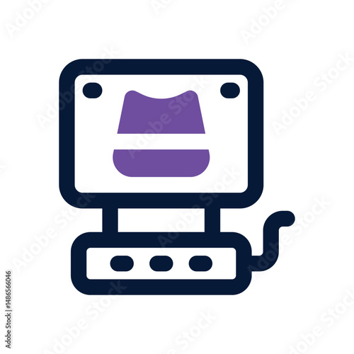 ultrasonography duotone icon. Sleek and modern vector icon for websites, mobile apps, marketing materials, and corporate design. Fully scalable and ready to use.