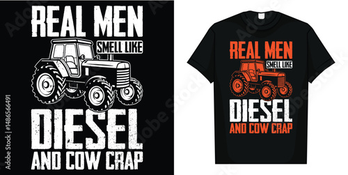 Vintage Farmer Shirt Men Tractor Gift Boys Farm Rancher T-Shirt