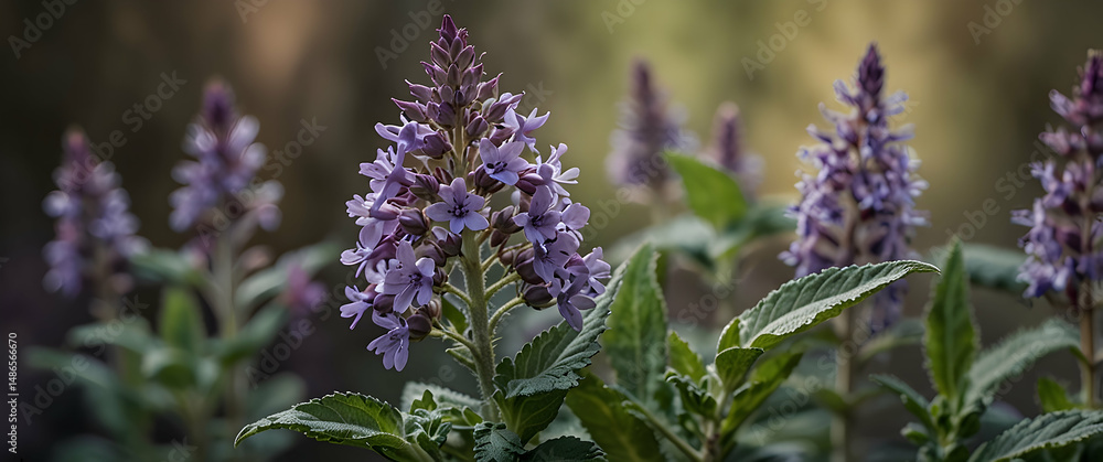 Obraz premium Clary Sage Blossom Isolation