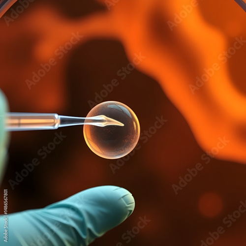 Artificial insemination, in vitro fertilization IVF of human egg cell or fertility treatment.
