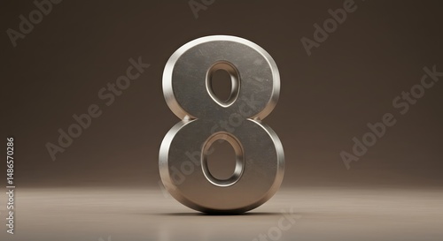 3d render of a number 8
