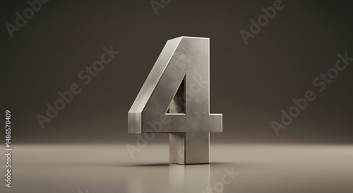 3d render of a number 4