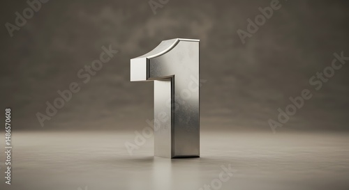 3d silver number 1