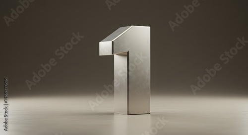 3d render of a number 1