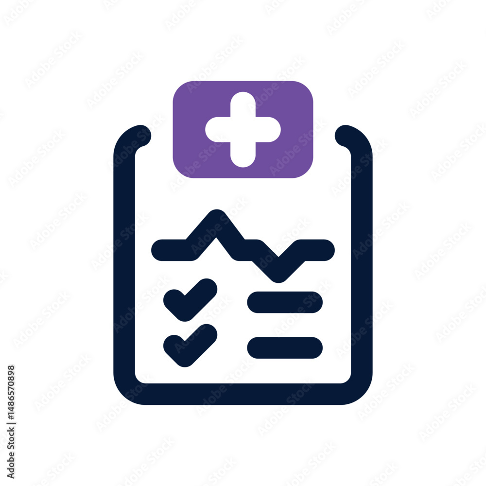 Fototapeta premium diagnosis duotone icon. Sleek and modern vector icon for websites, mobile apps, marketing materials, and corporate design. Fully scalable and ready to use.
