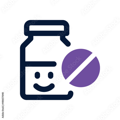 antidepressant duotone icon. Sleek and modern vector icon for websites, mobile apps, marketing materials, and corporate design. Fully scalable and ready to use.