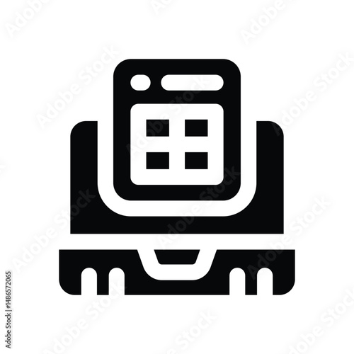test glyph icon. Strong and solid vector icon for websites, mobile interfaces, presentations, and visual branding. High quality and easy to edit.