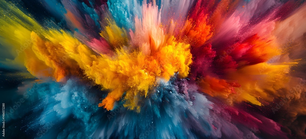 Vibrant Explosion of Colors – Dynamic Abstract Paint Burst in Motion Vibrant Explosion of Colors – Dynamic Abstract Paint Burst in Motion