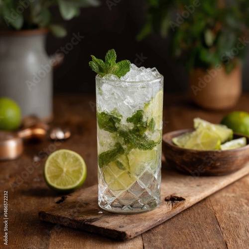 Wallpaper Mural A refreshing mojito in a tall elegant glass. Ice mint lime and rum in harmony. Pure visual and gustatory delight. Torontodigital.ca