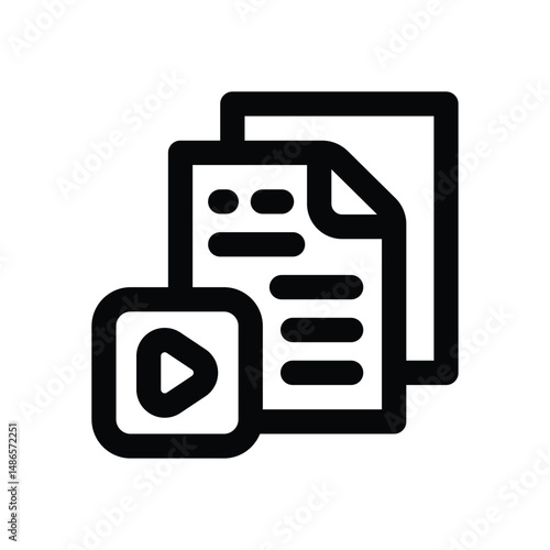 video line icon. Clean and minimalist vector icon for websites, mobile apps, presentations, and logos. Fully scalable and customizable for any project.