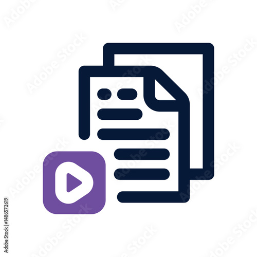 video duotone icon. Sleek and modern vector icon for websites, mobile apps, marketing materials, and corporate design. Fully scalable and ready to use.
