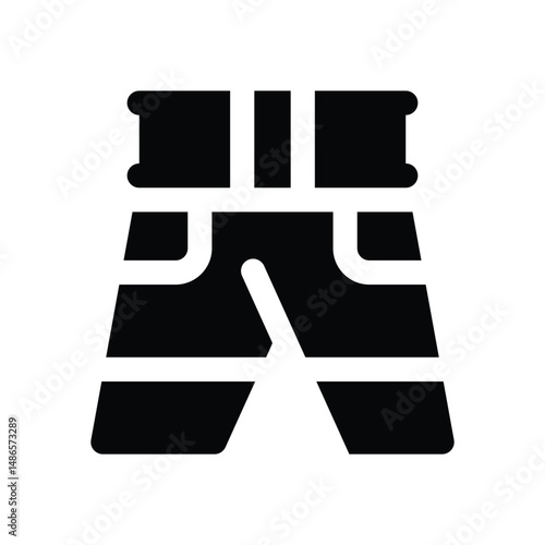 pant glyph icon. Strong and solid vector icon for websites, mobile interfaces, presentations, and visual branding. High quality and easy to edit.