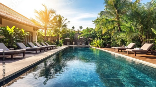 Wallpaper Mural Tropical Poolside Paradise Torontodigital.ca