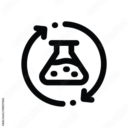 chemical line icon. Clean and minimalist vector icon for websites, mobile apps, presentations, and logos. Fully scalable and customizable for any project.