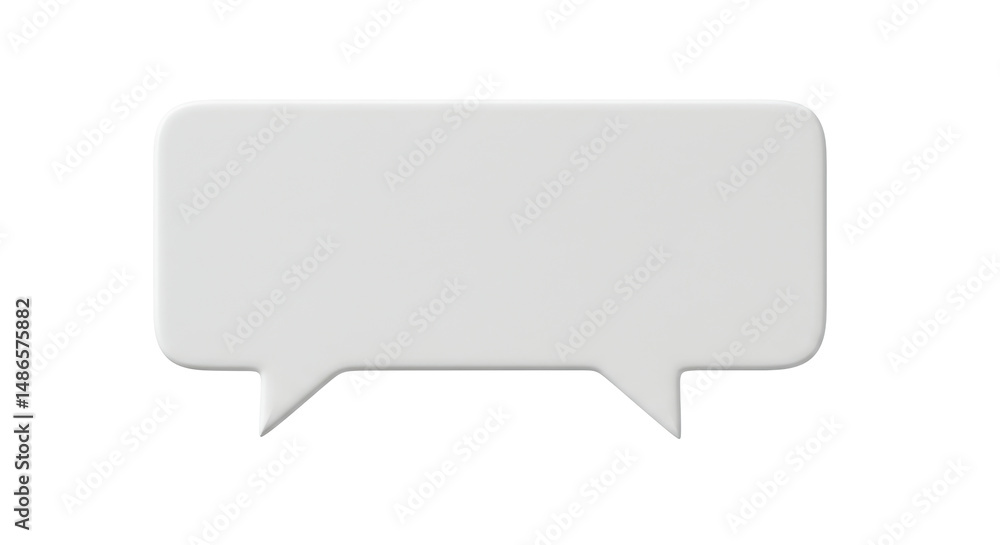 Isolated 3D Speech Bubble with White Background Isolated 3D Speech Bubble with White Background