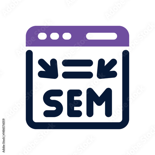 sem duotone icon. Sleek and modern vector icon for websites, mobile apps, marketing materials, and corporate design. Fully scalable and ready to use.