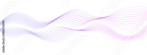 Abstract gradient colorful wave line element. Wave with blend lines . A curved wavy line . Digital equaliser of a frequency track. Vector