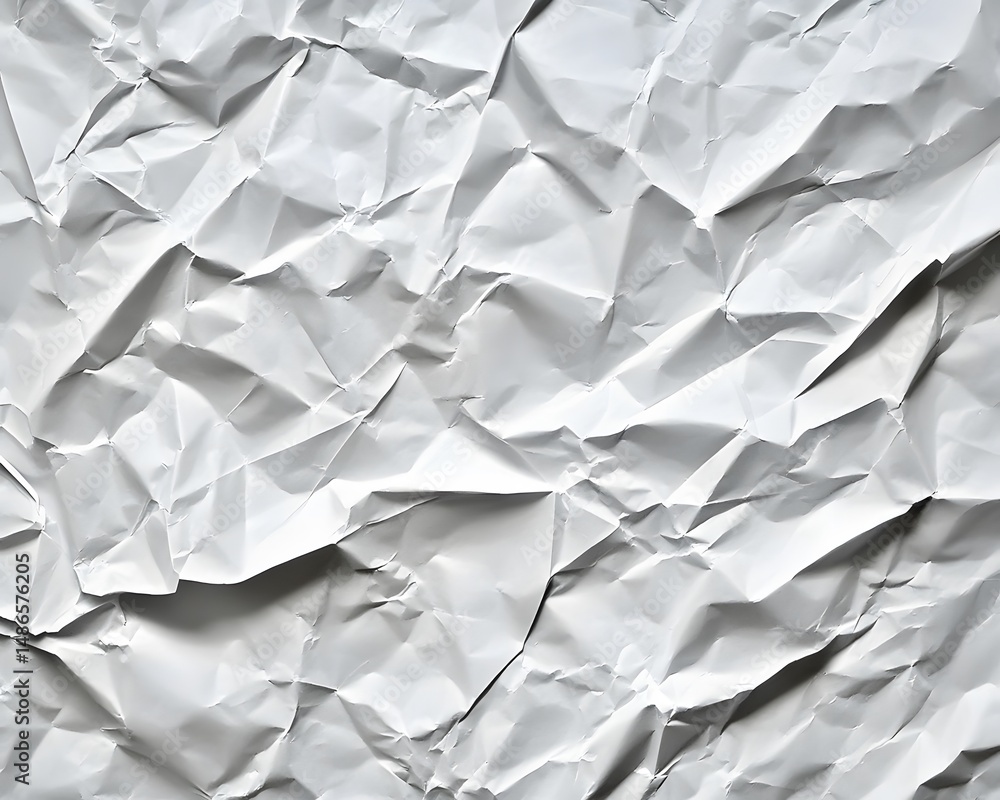 White Crumpled Paper Texture Background Design White Crumpled Paper Texture Background Design