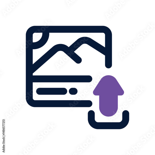upload duotone icon. Sleek and modern vector icon for websites, mobile apps, marketing materials, and corporate design. Fully scalable and ready to use.