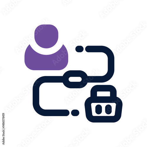 costumer journey duotone icon. Sleek and modern vector icon for websites, mobile apps, marketing materials, and corporate design. Fully scalable and ready to use.