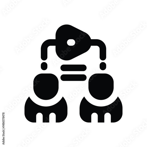 video call glyph icon. Strong and solid vector icon for websites, mobile interfaces, presentations, and visual branding. High quality and easy to edit.