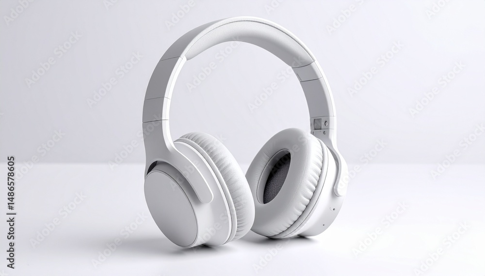 Headphones folded mockup on light gray background
Headphones folded mockup on light gray background