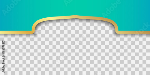 Realistic Islamic Mosque Divider Header Border Design for banner, flyer, feed, website, etc. High Quality Vector Border Design