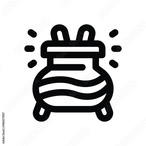 incense line icon. Clean and minimalist vector icon for websites, mobile apps, presentations, and logos. Fully scalable and customizable for any project.