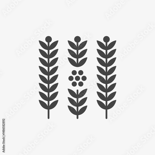 Agarwood Ornament design element. Oriental floral print on whith background. Vector 