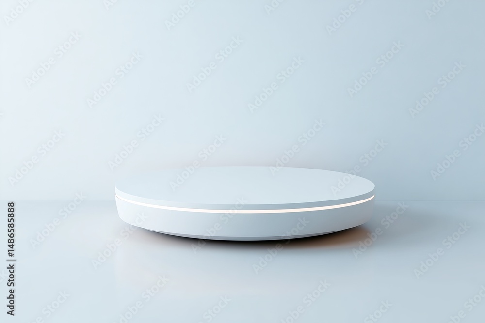 Futuristic smart home device on minimalist white background for modern technology designs Futuristic smart home device on minimalist white background for modern technology designs