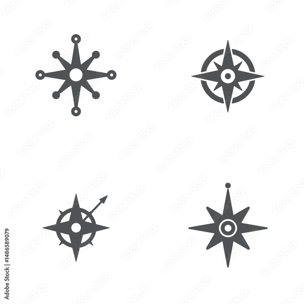 custom made wallpaper toronto digitalCompass icons, vector icons, simple shapes, icon sheet