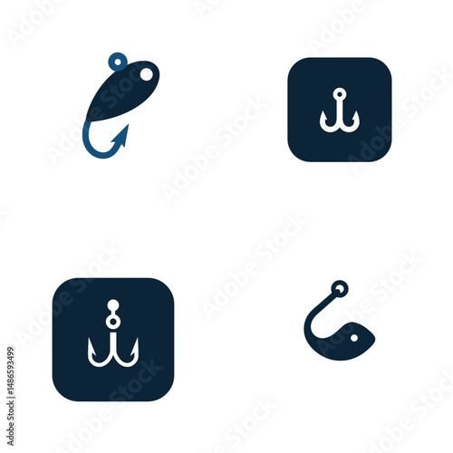 Lure icons, vector icons, simple shapes, icon Sheet