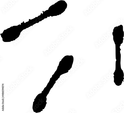 drawing of cotton buds/Q-tips/cotton swabs
