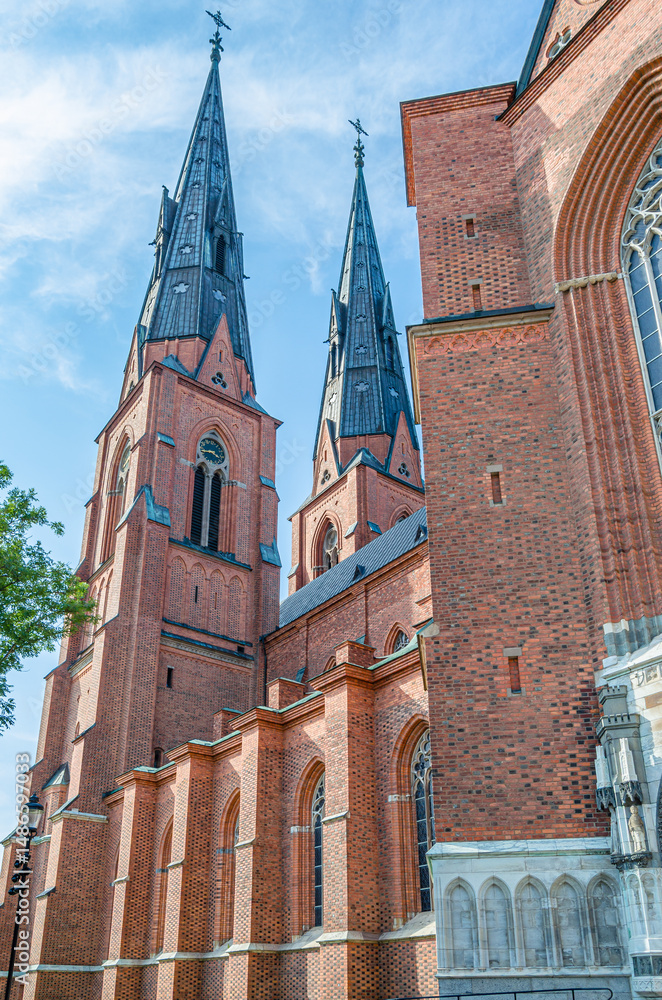 Fototapeta premium Uppsala Gothic Cathedral, Sweden
