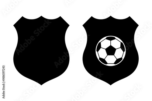 Soccer team badge shield emblem football club icon